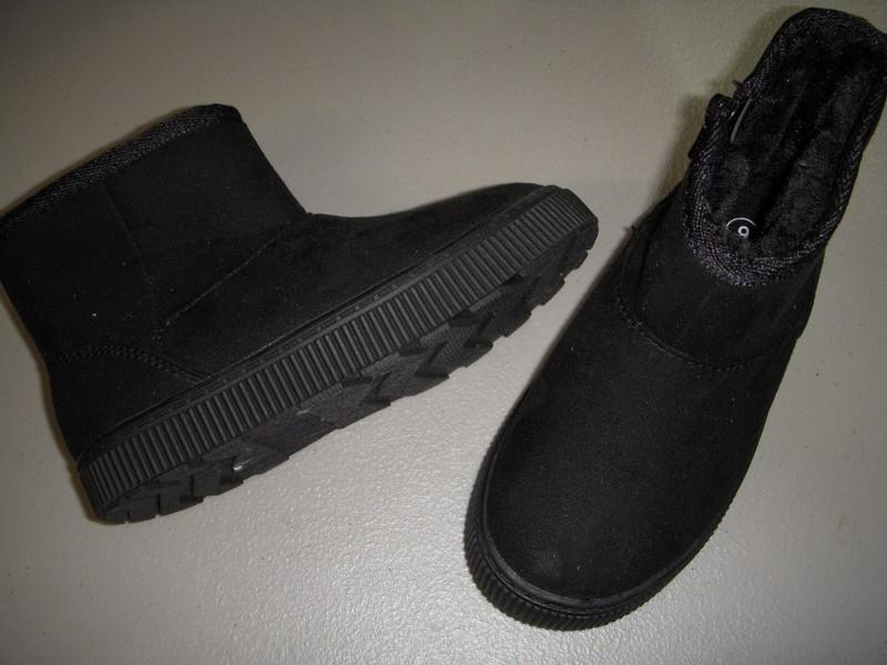 Cat & Jack Arlo Toddler Kids' Shearling Style Side-Zipper Ankle Boots - Black