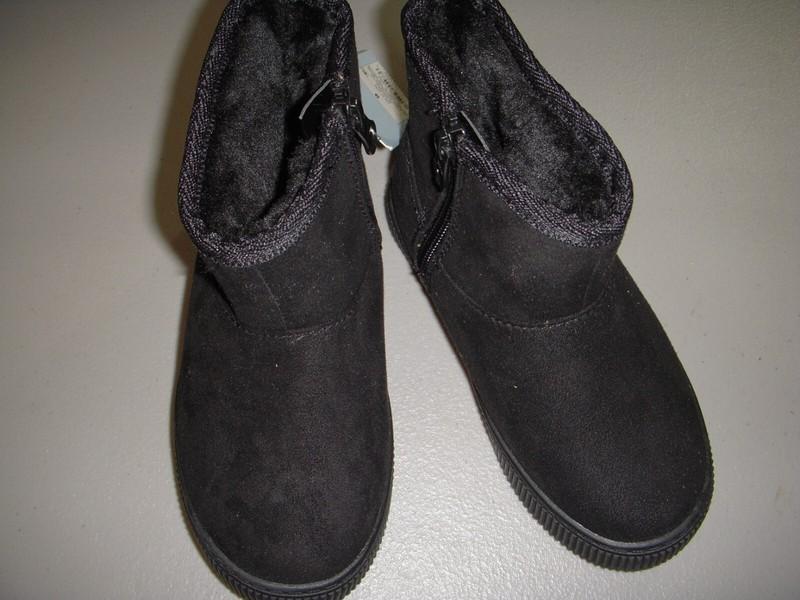 Cat & Jack Arlo Toddler Kids' Shearling Style Side-Zipper Ankle Boots - Black