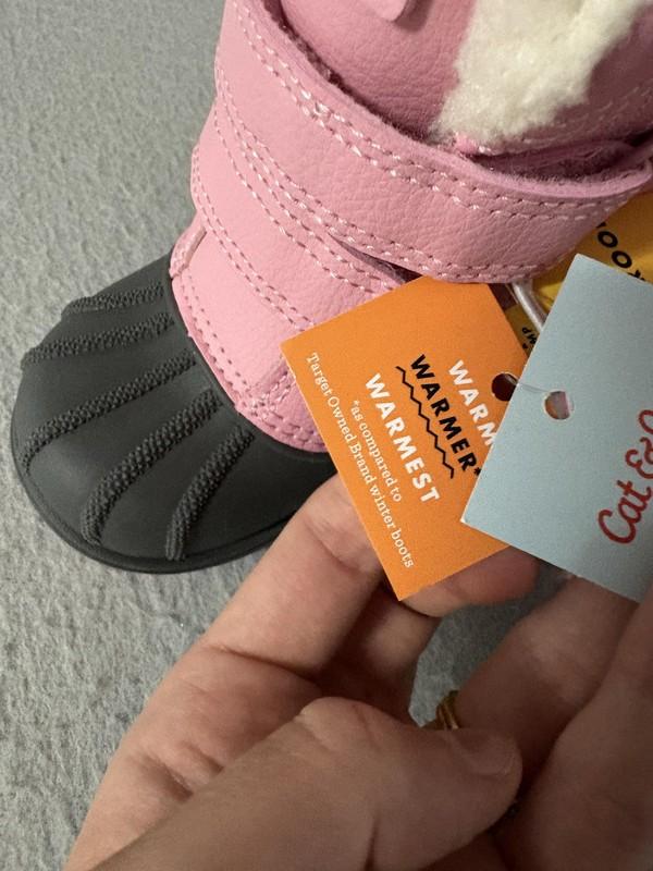 Cat & Jack Boots Girls Size 6 Pink Denver Waterproof Thermolite Faux Fur Lined