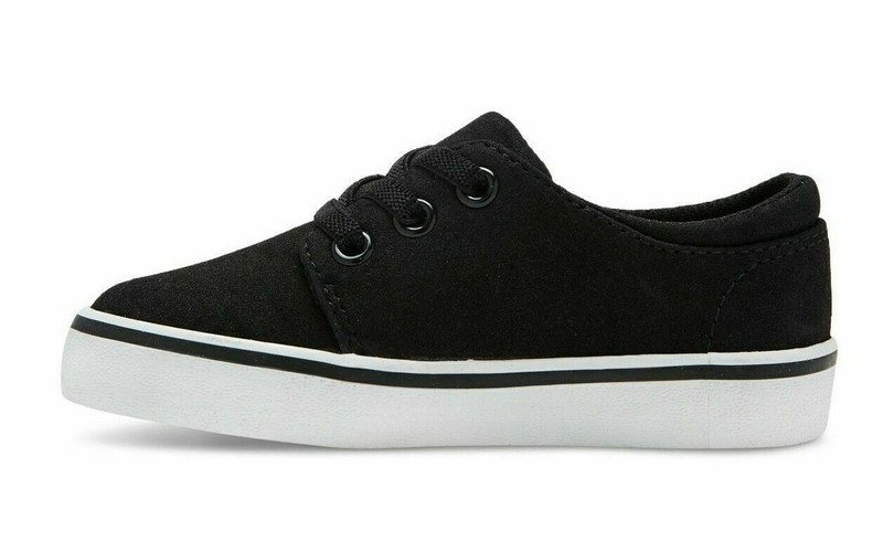 Cat & Jack Boys' Michael/Finn Black Canvas Casual Sneakers Brand New W Tags