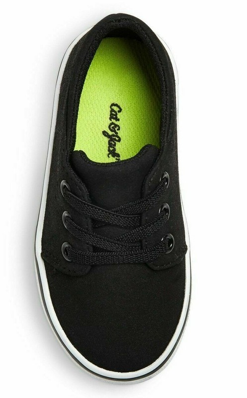 Cat & Jack Boys' Michael/Finn Black Canvas Casual Sneakers Brand New W Tags