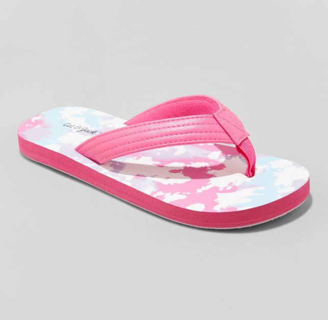 Cat & Jack Girls' Ava Slip-On Thong Sandals Size Medium 2/3