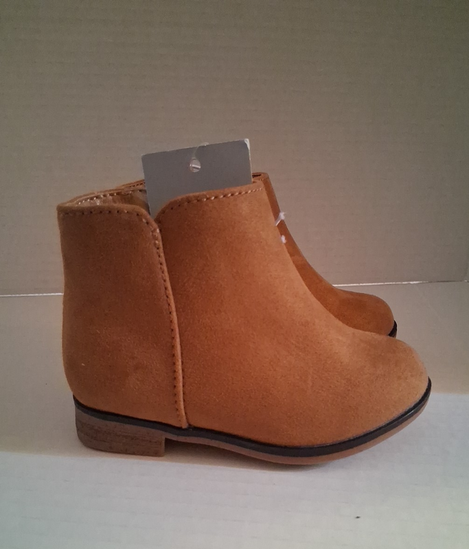 Cat & Jack Girls Cognac/Penelope Brown Ankle Boots 7