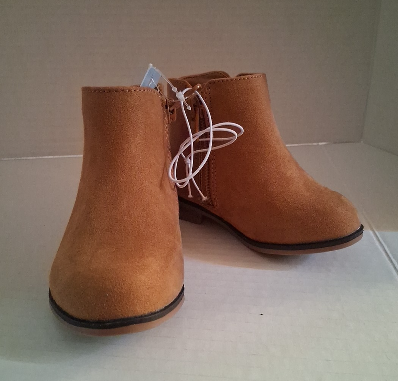 Cat & Jack Girls Cognac/Penelope Brown Ankle Boots 7