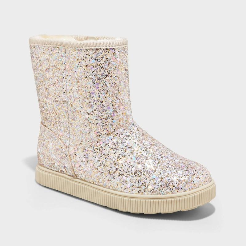 Cat & Jack Girls Holland Zipper Shearling Style Boots 88435448 4 1 2 13