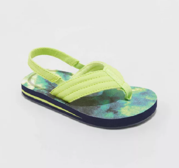 Cat & Jack Kids' Boys Ash Flip Flop Sandals Size Small (5/6)