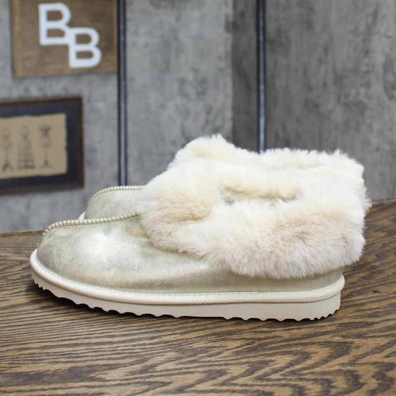 Cat & Jack Kids Girls Lizzie Faux Fur Cuff Bootie Slippers 88498319 2 4