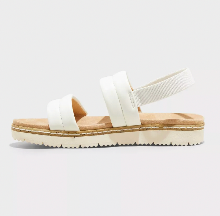 Cat & Jack Kids' White Kailan Ankle Strap Footbed Sandals