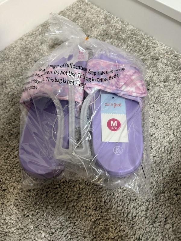Cat & Jack Sawyer Jelly Slides Girls Size 3 – Purple Sandals Summer Shoes (NWT)
