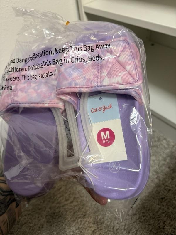 Cat & Jack Sawyer Jelly Slides Girls Size 3 – Purple Sandals Summer Shoes (NWT)