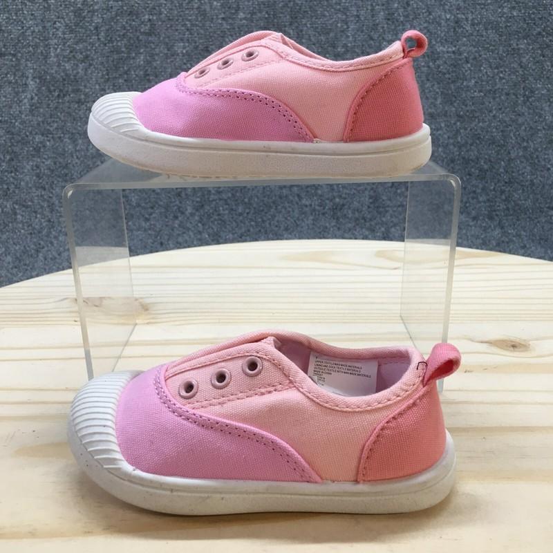 Cat & Jack Shoes Toddler 7 Rory Sneakers Pink Faux Leather Casual Closed Toe Low