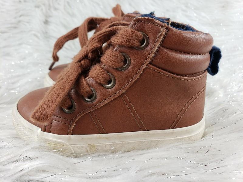 CAT & JACK Toddler Baby Size 4 Brown Shoes Zip Up
