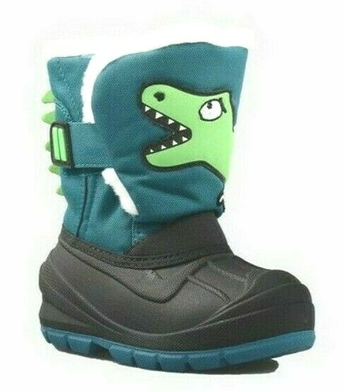 Cat & Jack Toddler Boys' Green Huxley Dinosaur Water Resistant Winter -10F Boots
