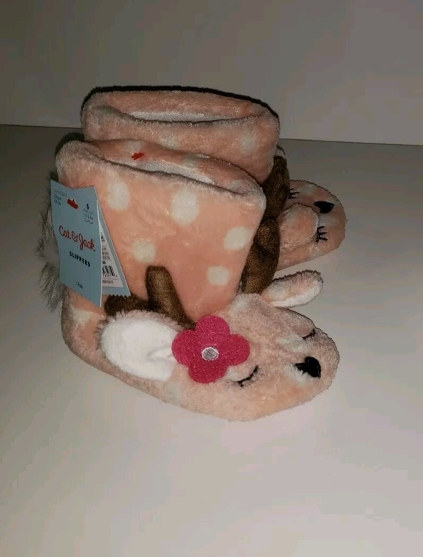 Cat & Jack Toddler Girl's White Unicorn Ballet Slippers Size 12 To 24 Months