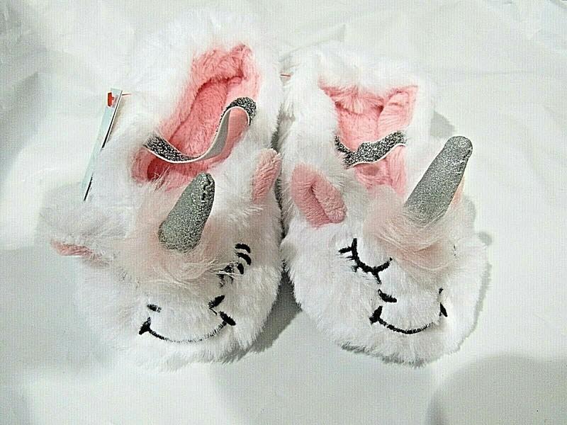 Cat & Jack Toddler Girl's White Unicorn Ballet Slippers Size 2t to 3t