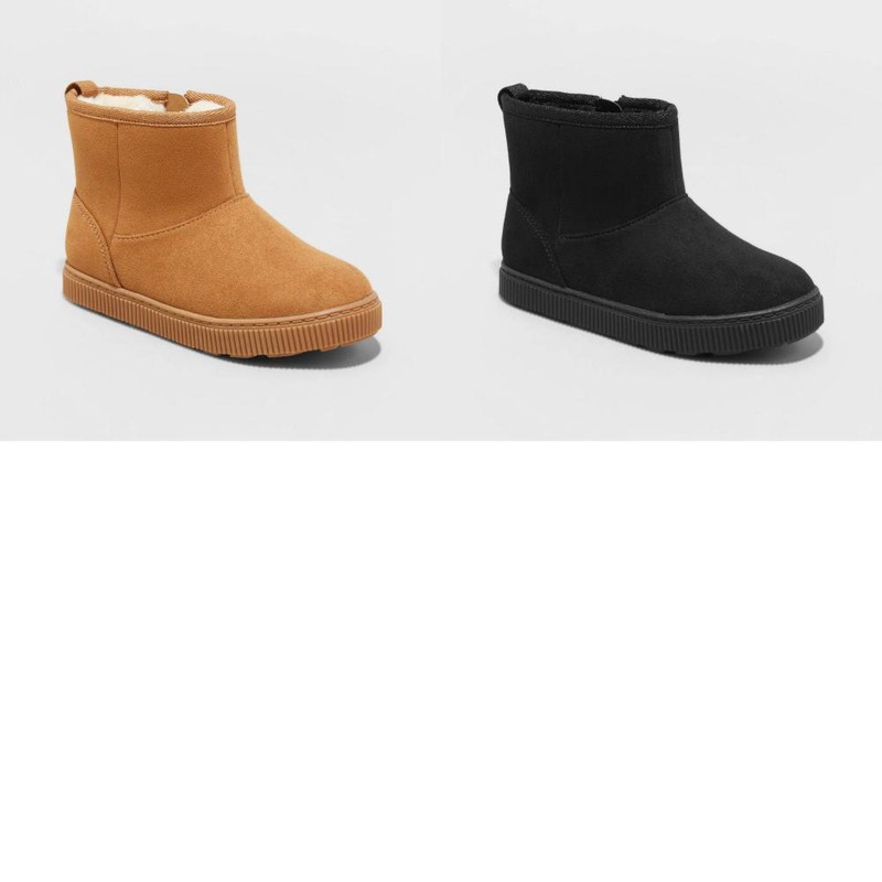 Cat & Jack Toddler Girls Arlo Zipper Shearling Style Boots ARL0 5T