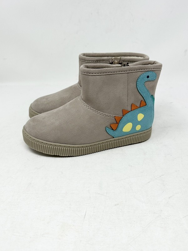 Cat & Jack Toddler Girls Vesper Dinosaur Print Winter Shearling Style Boots Sz12