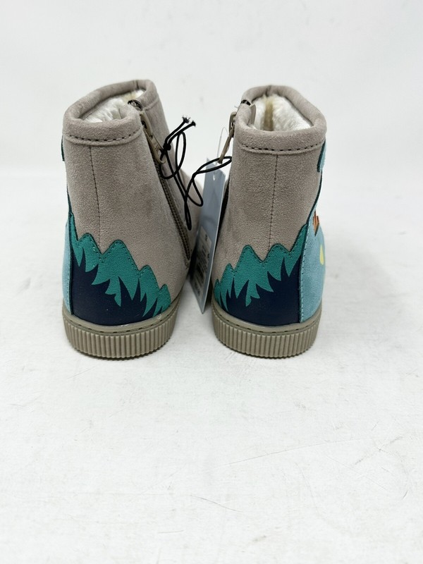 Cat & Jack Toddler Girls Vesper Dinosaur Print Winter Shearling Style Boots Sz12