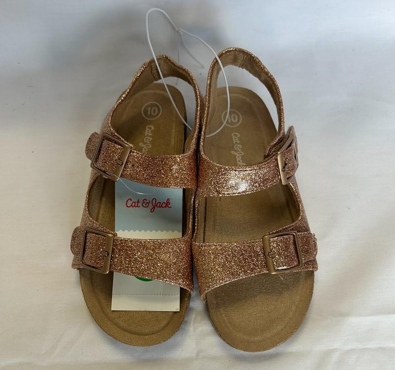 Cat & Jack Toddler Reagan Footbed Sandals Rose Gold