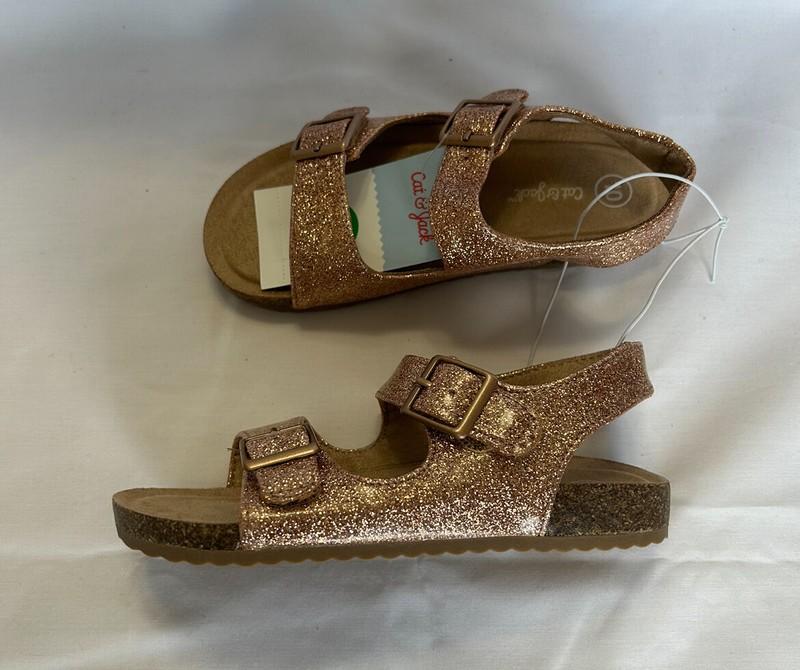 Cat & Jack Toddler Reagan Footbed Sandals Rose Gold