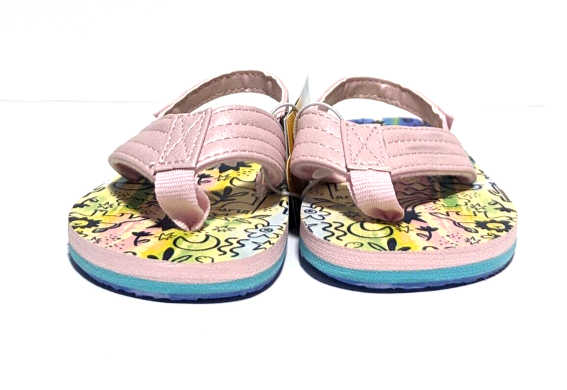 Cat & Jack Toddler Shawn Slip-On Flip Flop Sandals Jungle Pink S 5/6 NWT