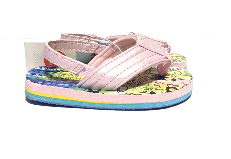 Cat & Jack toddler Shawn Slip-On Flip Flop Sandals Jungle Pink S 5/6 NWT