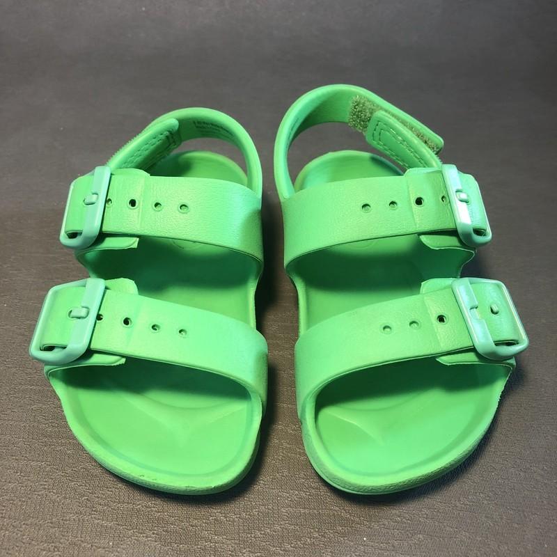 Cat & Jack Toddler Size 6 Sandals Green Slip On Hook & Loop