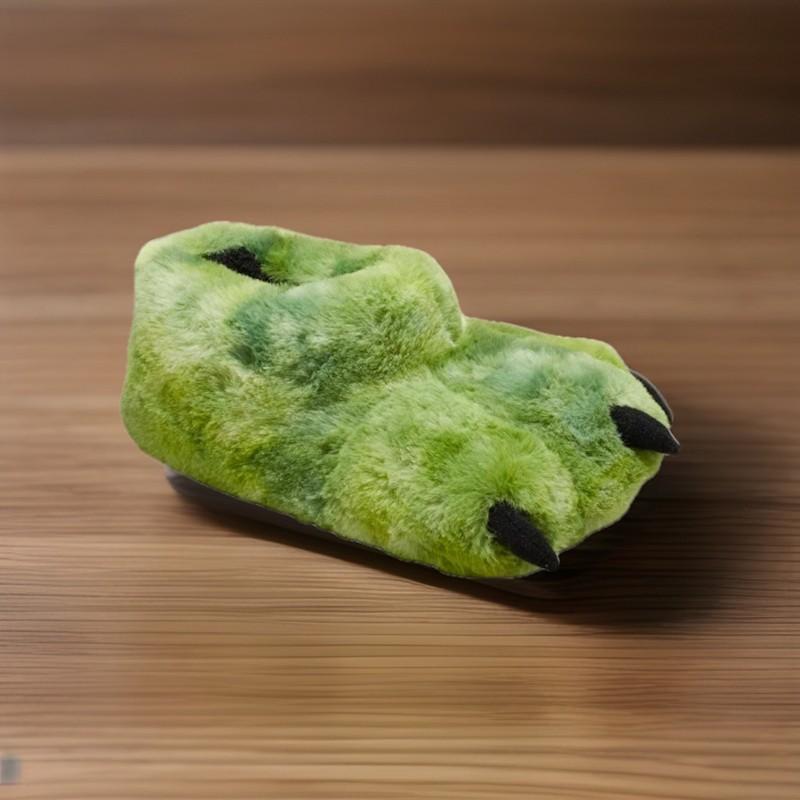 Cat & Jack Youth Boys Kai Dinosaur Foot Slippers Green XL 6