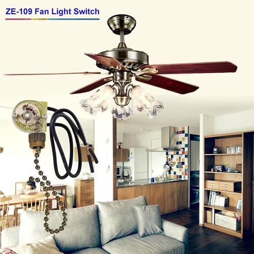 Ceiling Fan Light Switch Zing Ear ZE-109 E89885 ZE-109 Bronze