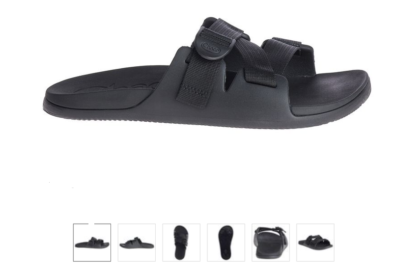 Chaco Chillos Slide Black/Black Comfort Sandal Men's US sizes 7-15 NIB
