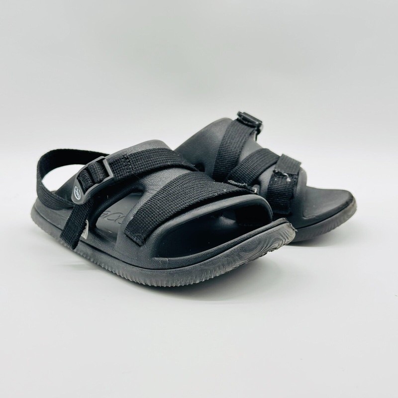 Chaco Sandals Girls 1Y Black Hiking Flip Flops Sport Beach Waterproof Shoes