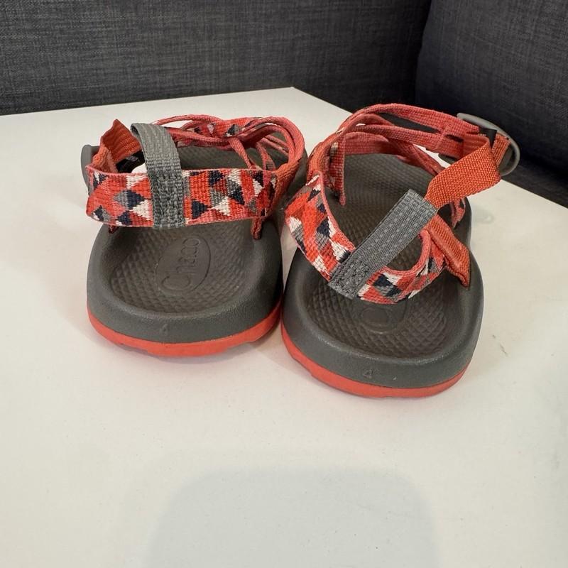 Chaco Zx1 Ecotread Sports Sandal Big Kid Size 4 Coral