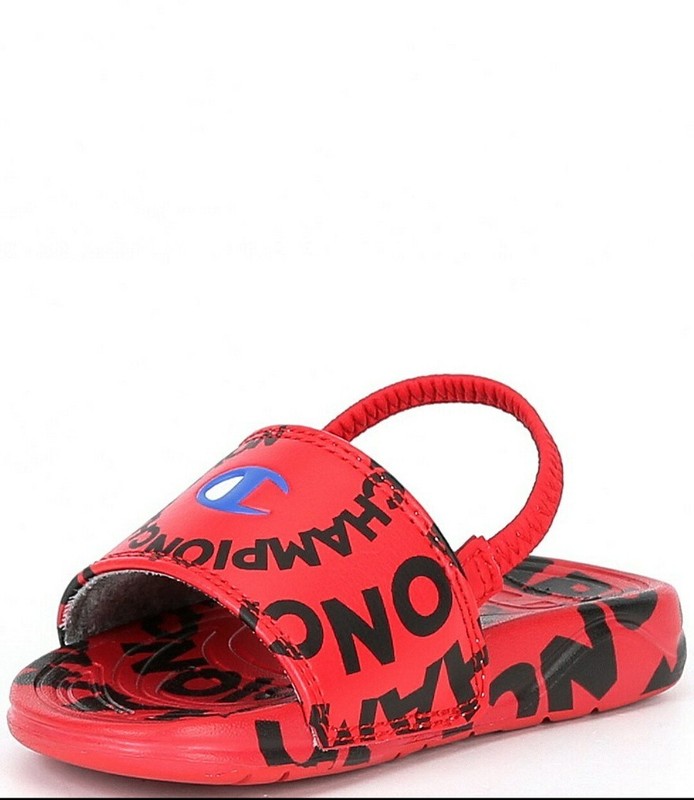 Champion Baby Mega Allover Print Swirl Slides Sandals Size 5