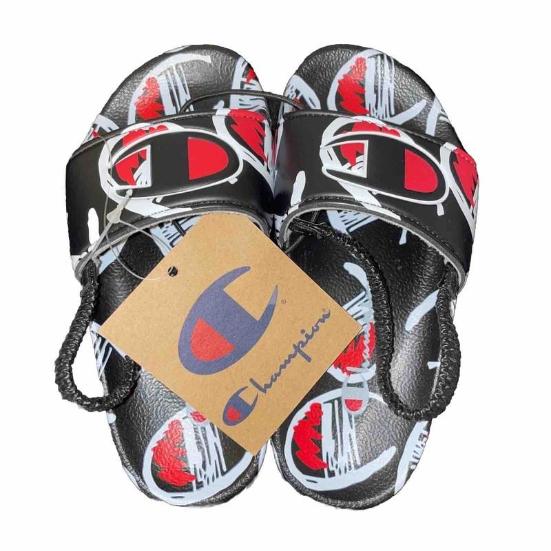 Champion IPO Comic 'AOP' Slides CP102282T Toddler NEW without Box