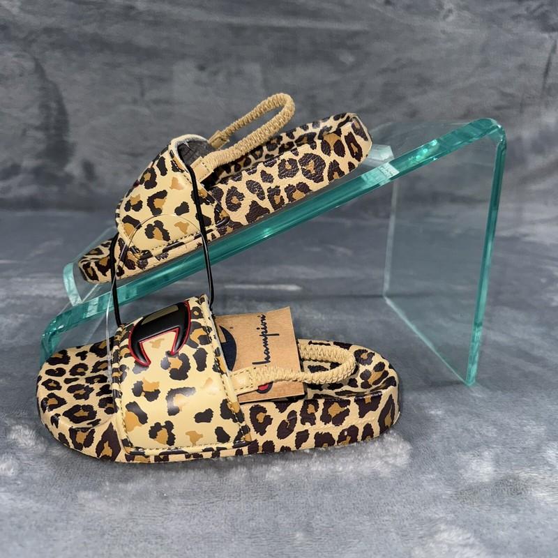 Champion IPO Print Slides Leopard CPS10480T Toddler NEW Without Box