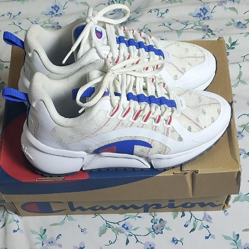 Champion White and Blue Sneakers with Athletic Design