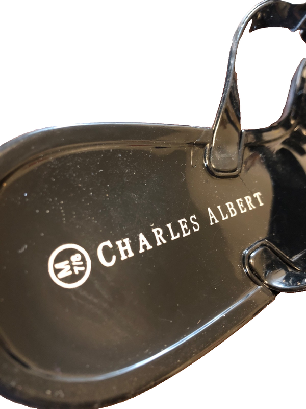 Charles Albert Black Jelly Studded Sandals Women’s Shoe Size M 7-8