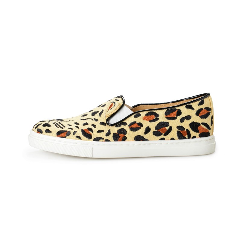 Charlotte Olympia Girls "INCY FERAL CATS" Multi-Color Leather Loafers Shoes