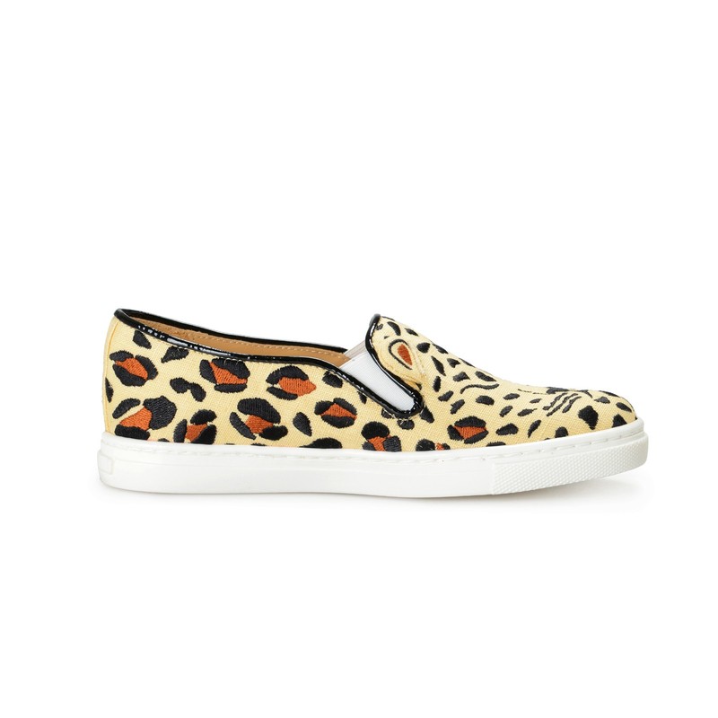 Charlotte Olympia Girls "INCY FERAL CATS" Multi-Color Leather Loafers Shoes