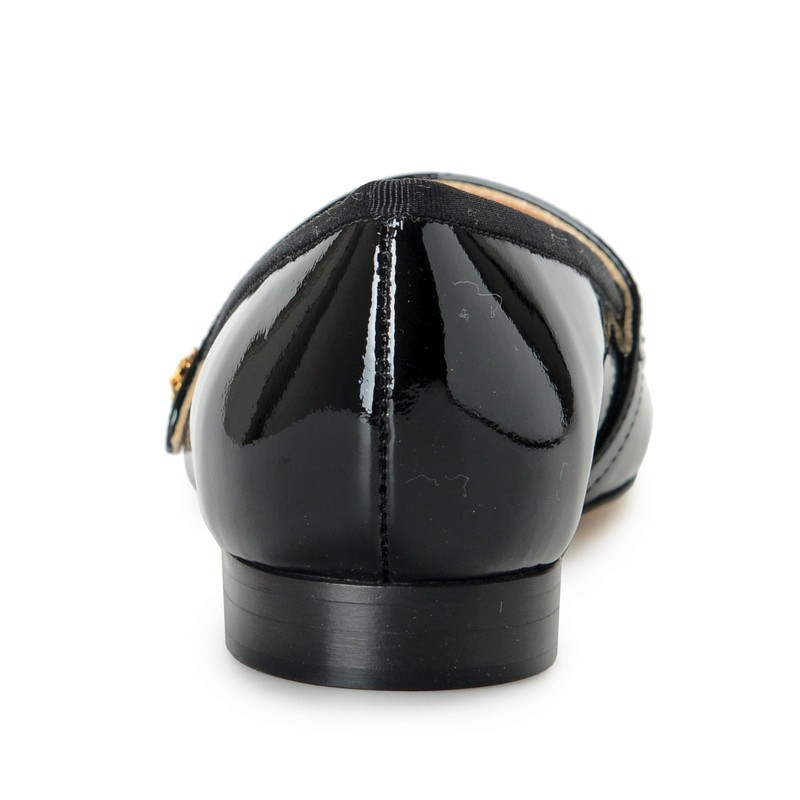 Charlotte Olympia Girls "INCY MARY-JANE" Black Patent Leather Ballet Flats Shoes