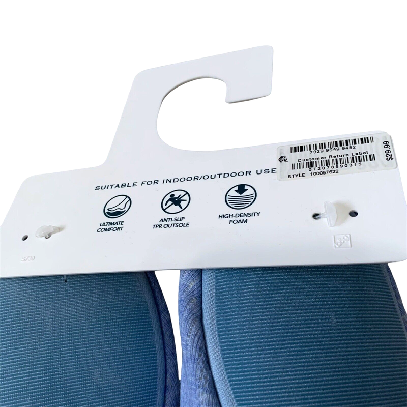 Charter Club Women's Pointelle Closed-Toe Memory Foam Slippers Blue S/M/L/XL