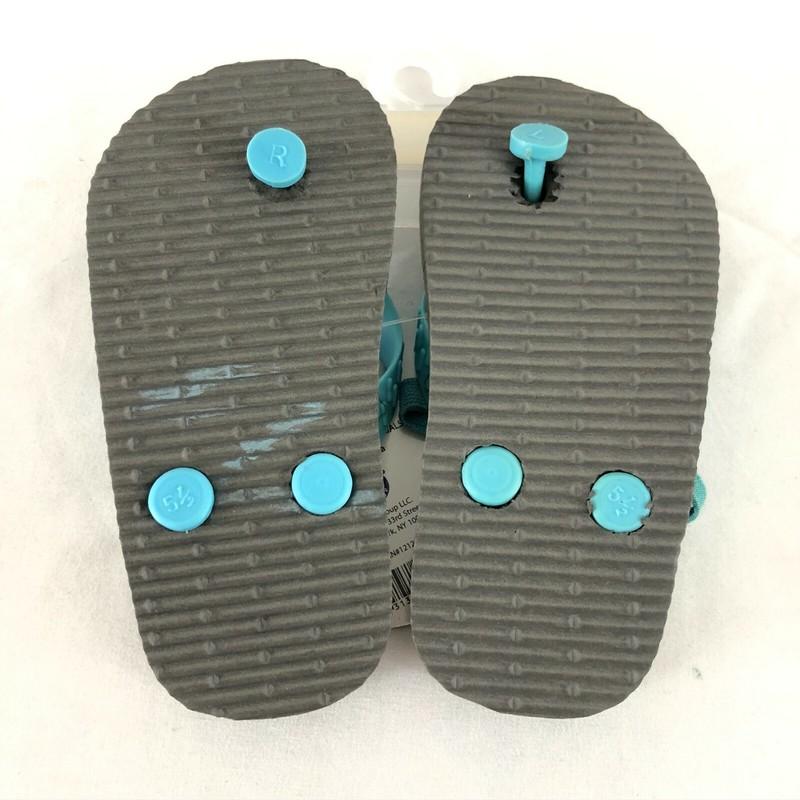 Chatties Toddler Boys Flip Flop Sandals Sharks Slingback Blue Gray Size M 7-8