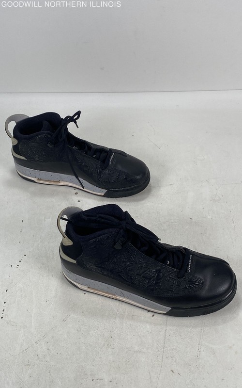 Children's Jordan Dub Zero GS Black Wolf Grey Sneakers Shoes Size 7Y