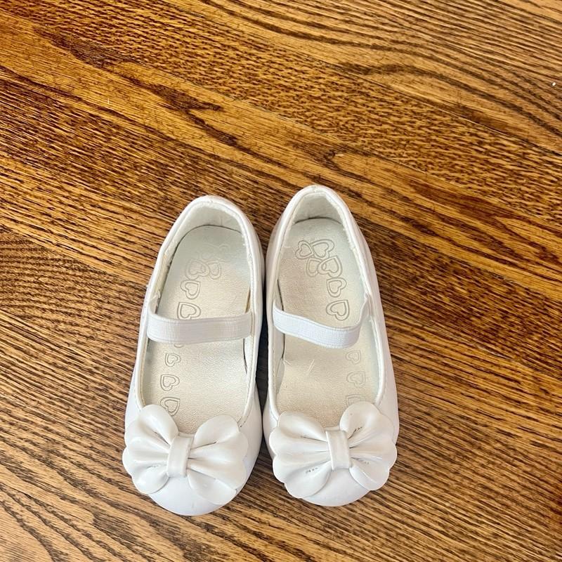 Children’s Place Toddler Dress Shoes Slip On Ballet Flats White And Red Size