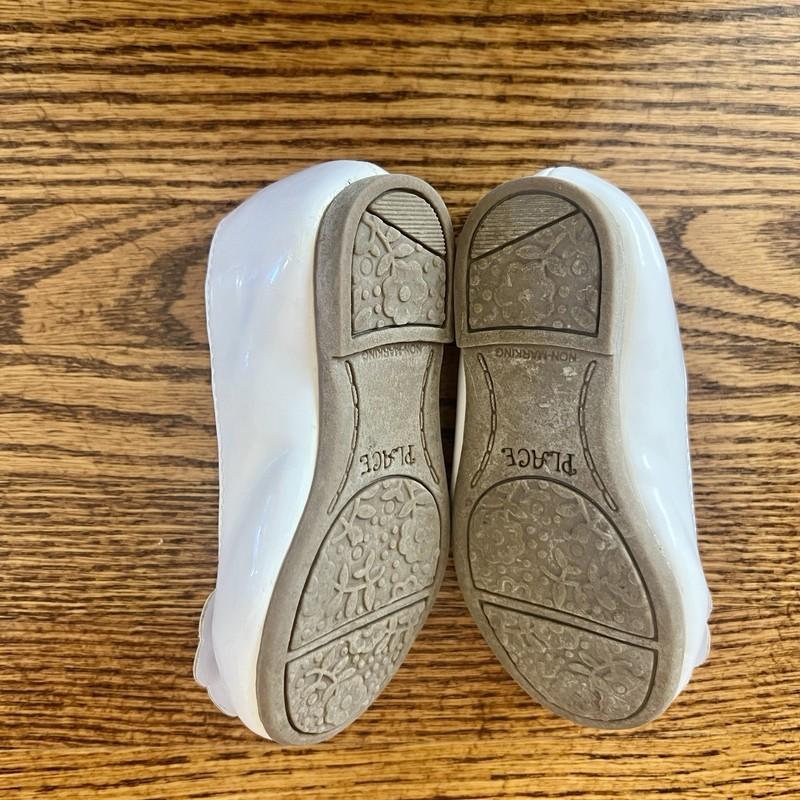 Children’s Place Toddler Dress Shoes Slip On Ballet Flats White And Red Size