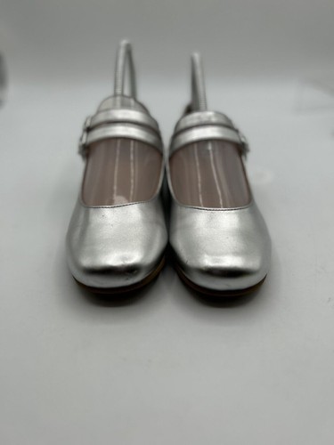 Christie & Jill CJ Dahlia 623-1020 Dress Girl's Sz 4M Silver Double Straps