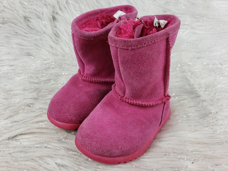 CIRCO Pink Suede Toddler Baby Size 3 Faux Fur Lined Boots Booties
