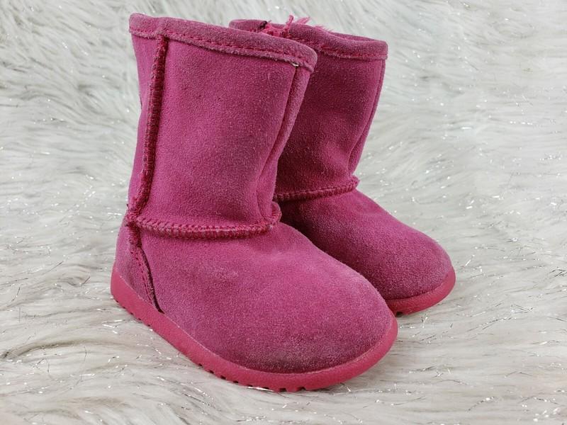 CIRCO Pink Suede Toddler Baby Size 3 Faux Fur Lined Boots Booties
