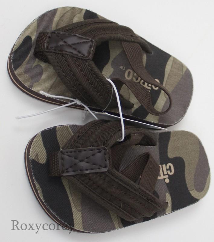 Circo Toddler Boys Cameo Brown Flips Flops Shoes Size 5 NWT