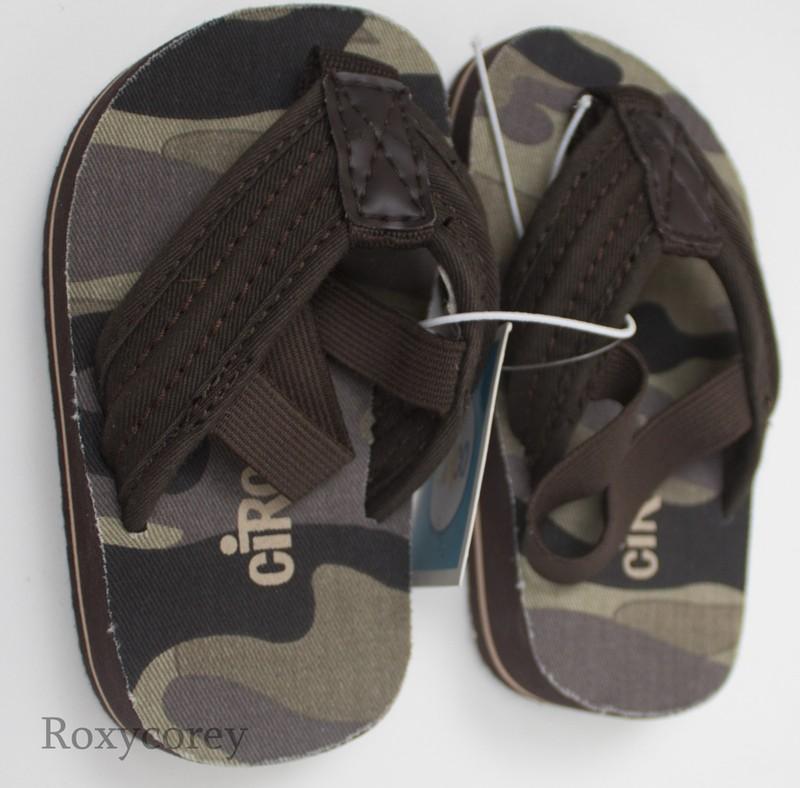 Circo Toddler Boys Cameo Brown Flips Flops Shoes Size 5 NWT